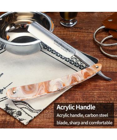 Gold Dollar Straight Razor Shaving Kit - Retro Acrylic Handle for Men & Barbers - Ready to Use No Stabilizer Required - Buy Online on GoSupps.com