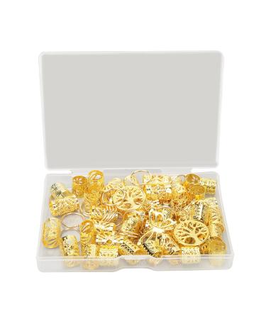 Sonew Hoal hair jewelry golden hair accessories for black braids for men and women golden braid accessories for jewelry accessories
