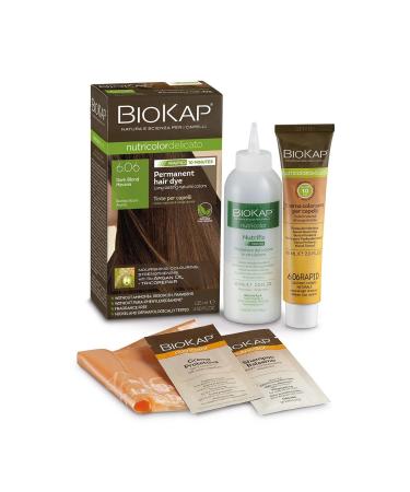 BioKap Dark Blond Havana 6.06 Rapid Hair Dye 135 ml - works in just 10 mins permanent vegan & natural nourishing formula suitable for sensitive skin
