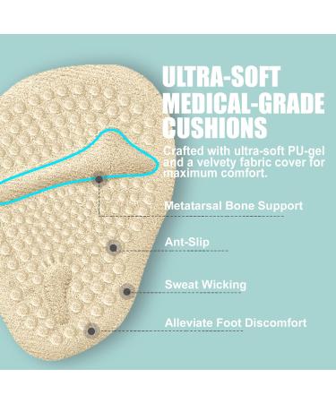 8 Pairs Heel Grips for Women - Cushioned Shoe Pads & Inserts for Perfect Fit | Comfort Heel & Toe Pads for Loose Shoes - Buy Online on GoSupps.com