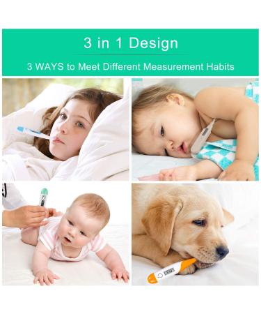Digital Fever Thermometer for Babies, Kids & Adults - Green - Medical Grade - Buy Online on GoSupps.com