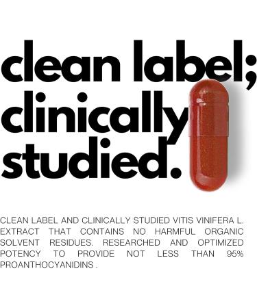 FOLIUS LABS Grape Seed Extract 500mg - 95% OPCs Polyphenols - High Strength Grape Seed Supplement - Support Cardiovascular Health 120 Capsules - Buy Online on GoSupps.com