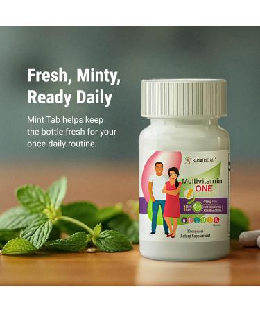 BariatricPal Multivitamin ONE 1 per Day! Bariatric Multivitamin Capsule Iron Free | Easy to Swallow Capsule | Vitamin for Bariatric Surgery Patients | 90 Count (3 Month Supply) - Buy Online on GoSupps.com