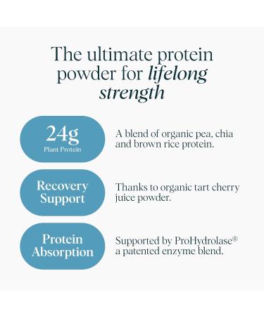 Ora Vegan Protein Powder for Lifelong Strength - 23g Per Serv - Plus Tart Cherry for Joint Health & ProHydrolase for Protein Absorption - Organic Gluten-Free - Vanilla Flavor 20 Servings - Buy Online on GoSupps.com