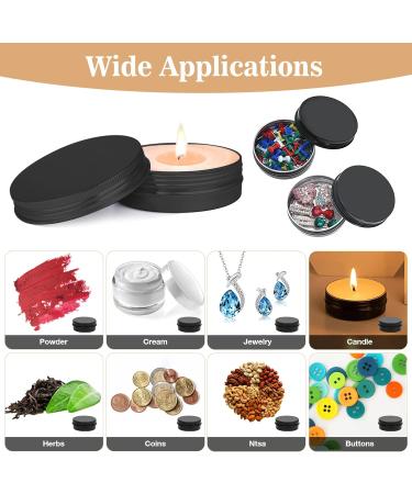 Veuwolm Aluminum Travel Cream Can (30 pcs) with Stickers - 15ml Screw Cap for Lip Balm & Cosmetics - Buy Online on GoSupps.com