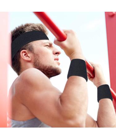 3-Piece Welding Tape Wrist and Headband Set | Sports Bands for Football Basketball Tennis & Gymnastics - Black - Buy Online on GoSupps.com