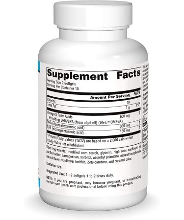 Source Naturals Vegan Omega-3s EPA-DHA 300mg - 30 Non-Fish Softgels - Buy Online on GoSupps.com