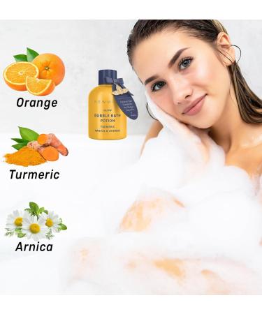 Nutritious Bubble Bath - Turmeric Orange Arnica Essential Oil - Skin Healing & Relaxing Spa Gift - Buy Online on GoSupps.com