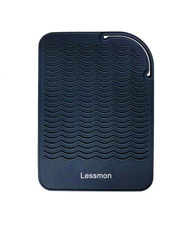 Heat Resistant Mat for Curling Irons Hair Straighteners Flat Irons and Hair Styling Tools 9" x 6.5" Black