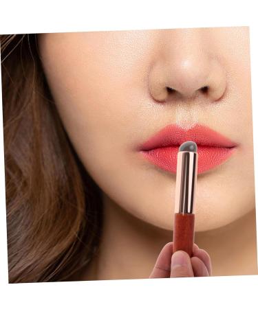 minkissy Silicone Lip Brush Concealer Brush Lip Applicator Makeup Brush Lip Makeup Travel Brush Lipstick Lip Gloss Applicator Makeup Tools Lip Wands Women Lip Brush Lip Brush Wand Wooden 10.00X1.50X1.50CM Brown - Buy Online on GoSupps.com