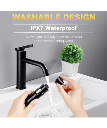 Gifnytee Nose and Ear Hair Trimmer | Professional Painless Facial & Eyebrow Clipper for Men & Women - Rechargeable Black & Blue FR909 - Buy Online on GoSupps.com