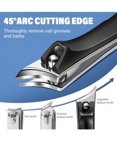 2024 Toenail Clippers for Seniors | Ultra Sharp Wide Jaw Nail Clippers for Thick Nails | Slant Curved Blade Fingernail Cutter for Men - Ideal for Ingrown Nails - Buy Online on GoSupps.com
