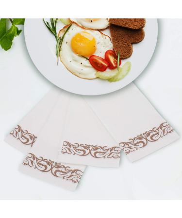 100 Pack Rose Gold Disposable Guest Towels - Soft and Absorbent Linen-Feel Hand Towels for Kitchen, Parties, Weddings - Single-Use Napkins for Events - Buy Online on GoSupps.com
