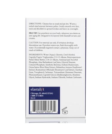 Elastalift Renewing Night Cream | Brightening Vitamin C & Hyaluronic Acid Moisturizer | Oil-Free Overnight Facial Treatment | 1.75 Fl Oz - Buy Online on GoSupps.com