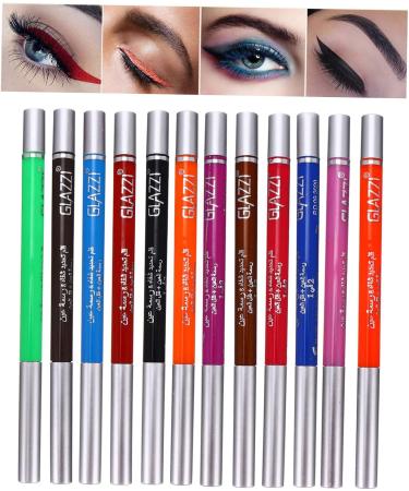 12 Pcs 1 Set color eye shadow set eyeliner creative eyeliners to rotate liquid eyeliner - Buy Online on GoSupps.com