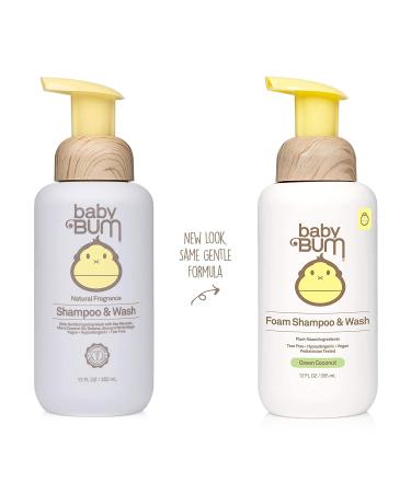Baby Bum Shampoo & Wash - Tear Free Foaming Soap with Coconut Oil | Sensitive Skin Formula | Gluten Free & Vegan | 12 FL OZ - Buy Online on GoSupps.com