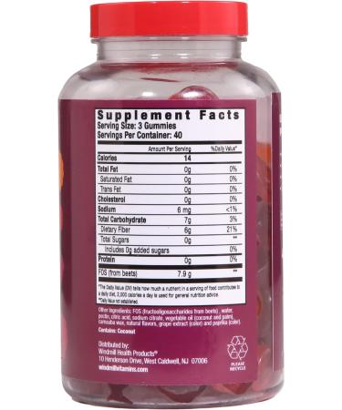 Country Farms Fiber Care Prebiotic Gummies - 6g Fiber/Serving - Digestive Health & Regularity Support - Mixed Fruit Flavor - 120 Gummies - Buy Online on GoSupps.com