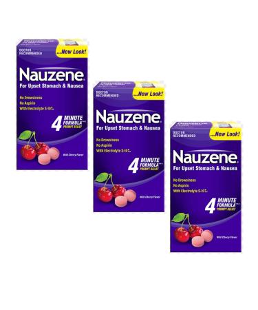Nauzene For Nausea Relief Chewable Tablets, 40 Count (Pack of 3)