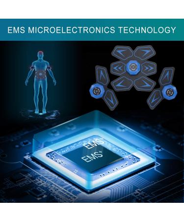 6 Mode EMS Abdominal Muscle Stimulator Patch | Smart Fitness Sticker for Abdomen Hands & Legs - AFS-506E - Buy Online on GoSupps.com