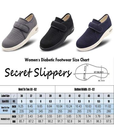Secret Slippers Women's Air Cushion Adjustable Walking Shoes - Dark Gray - Buy Online on GoSupps.com