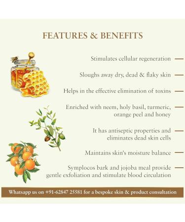 Organic Honey Turmeric Exfoliating Face Cleansing Gel | Neem & Tulsi | Sulfate & Paraben Free | Oily/Combination Skin | 3.40 fl. oz - Buy Online on GoSupps.com