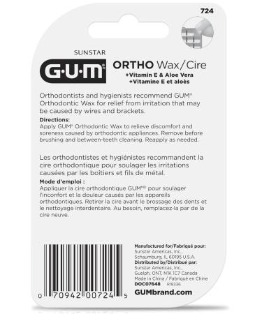 GUM-724RQD Orthodontic Wax Mint - Vitamin E & Aloe Vera Infused - Buy Online on GoSupps.com