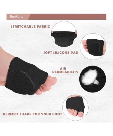 RooRuns Metatarsal Pads - Pain Relief Gel Cushion for Metatarsalgia & Morton s Neuroma - Black XL (2 Pairs) for Men & Women - Buy Online on GoSupps.com