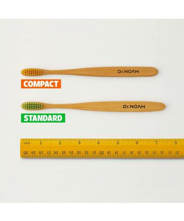 DR.NOAH Maru Bamboo Toothbrush Standard | Ultra Soft Two-Level Bristles | Waterproof & Durable | Ergonomic Design | Zero Waste | 1 Pack - Buy Online on GoSupps.com