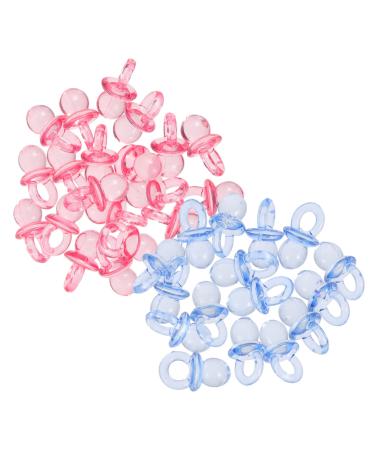 GAFOKI 100pcs Mini Nipple Toys Boy Toddler Toys Baby Girl Gift Silicone Binkies Toddler Bedtime Toy Baby Shower Gifts Acrylic Blue Baby Shower Decorations Baby Shower Pacifiers