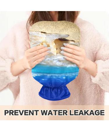 Naanle Sea Beach Mussel Hot Water Bottle - 2L Transparent Cover for Pain Relief & Cold Therapy | Ideal Bed Warmer & Hand/Foot Heater - Buy Online on GoSupps.com