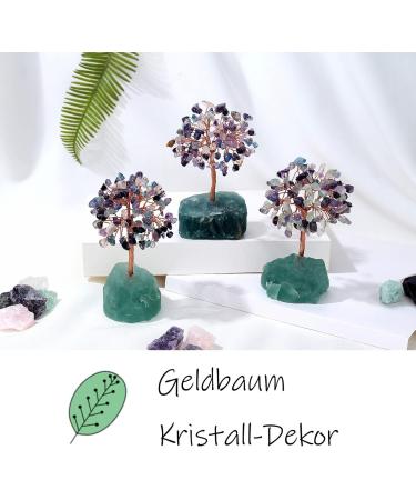 Xiannvxi Feng Shui Tree of Life Crystal Decoration - Fluorite Bonsai with Natural Gemstones for Spiritual Home Decor | International Shipping - Buy Online on GoSupps.com