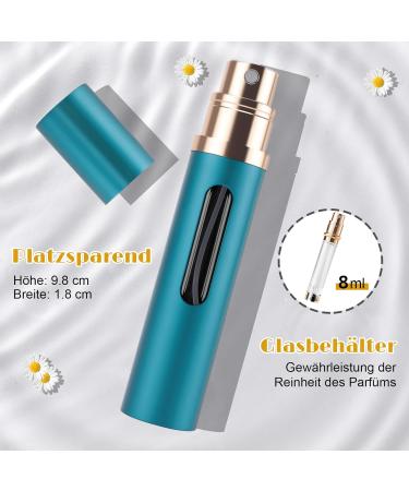 JAYZUUM Perfume Atomiser - Perfume Filler Refillable Perfume Atomiser for Travel Mini Portable Spray Bottle 8 ml (Blue) - Buy Online on GoSupps.com