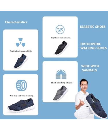 HULKI Orthopedic Walking Shoes for Men and Women - Breathable Mesh Slip On Sneakers for Edema, Plantar Fasciitis, and Arthritis - Wide Width Diabetic Shoes for Swollen Feet - Size 9.5B - Buy Online on GoSupps.com