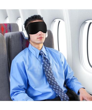 3D Contoured Sleep Eye Mask - Zero Pressure 99% Light Block Adjustable & Washable - Perfect for Home Travel & Office - Buy Online on GoSupps.com