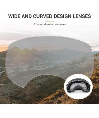 PETLESO Dog Goggles for Large Breed - Wide View Eye Protection with Adjustable Straps - Black Lens - Buy Online on GoSupps.com
