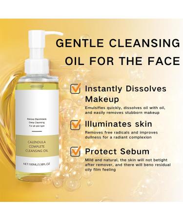 Calendula Makeup Remover Cleansing Oil Calendula Cleansing Oil For Face Deep Pore Cleanser Oil Relieve Blackhead Deep Cleansing Oil For Cleansing Of Pores Oil Cleanser Effect For All Skin Type - Buy Online on GoSupps.com