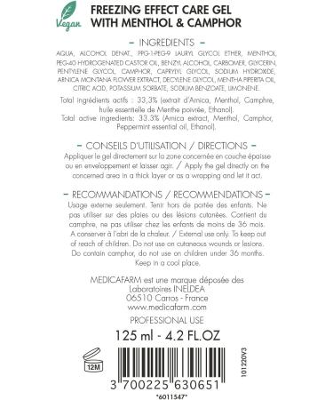 MEDICAFARM - Cryo-K care gel - "Intense cold effect" care gel - Menthol & Camphor - Paraben-free - Pack of 2 tubes 125 m - Buy Online on GoSupps.com