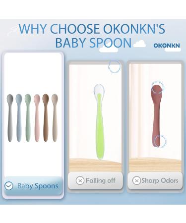 Oconk Nesserlernl ffel Baby 6-Set | Flexible BPA-Free Learning Spoon for Infants & Toddlers (4+ Months) | Safe Baby Cutlery & Accessories - Buy Online on GoSupps.com