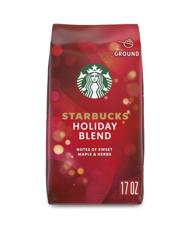 Starbucks Ground CoffeeMedium Roast CoffeeHoliday Blend100% ArabicaLimited Edition1 bag (17 oz) New! Holiday Blend 1.06 Pound (Pack of 1)