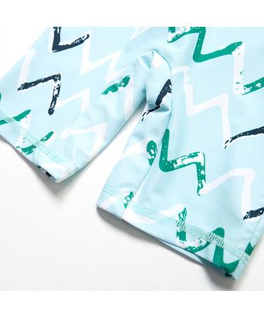 BONVERANO Baby Boys Swimsuit 6-9 Months | Short-Sleeve UPF 50+ One Piece Swimwear - Buy Online on GoSupps.com