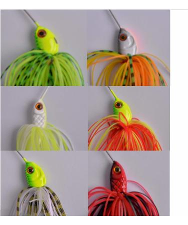 Fishing Spinner Baits Kit - Multicolor Hard Spinner Lures for Pike Bass - 0.64oz - 6pcs Swimbaits Buzzbait Set - Buy Online on GoSupps.com