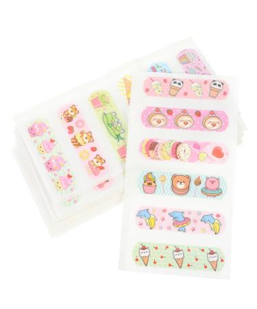 Beaupretty 120pcs Cartoon Bandages Patches Cartoon Patches Camping Wounds Bandages Breathable Bandages Injured Caring Bandages Breathable Stickers