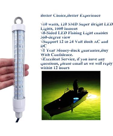 Taysing LED Submersible Fishing Light - Underwater Night Finder 10W 12V IP68 for Crappie, Squid, Shad, Shrimp - Bait Boat, Ice Fishing - Buy Online on GoSupps.com