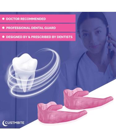 CustMbite Pink Night Guard (2 Pack) - Made in USA - Teeth Grinding Nightguard - Buy Online on GoSupps.com