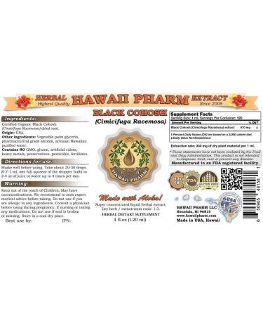 Organic Black Cohosh Liquid Extract Tincture - 2 fl oz (Pack of 1) - Buy Online on GoSupps.com