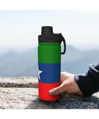 FJQWKLF Flag of Ogaden National Liberation Front Water Bottle 18OZ Stainless Steel Insulated Water Bottles with Spout Lid Sports Water Bottle for Travel Camping Hiking Biking Water Jug - Buy Online on GoSupps.com