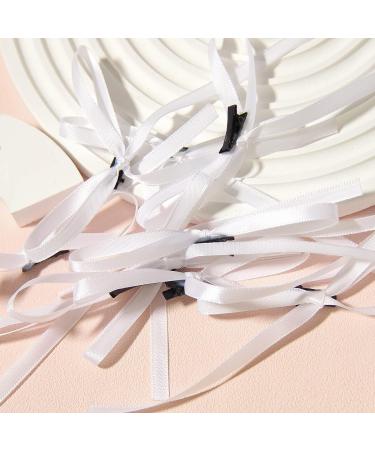 XFYUZR Women Bow Hair Clip Set - 10Pcs White Pink Ribbon Ponytail Holder for Girls - Buy Online on GoSupps.com