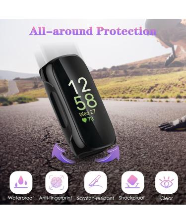 3 Pack - Fintie Case Compatible with Fitbit Inspire 3 / Inspire 2 / Inspire HR Flexible Soft Full-Around Watch Screen Protector TPU Case Cover Bumper Shell Black+Clear+Silver - Buy Online on GoSupps.com