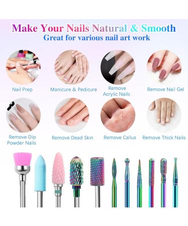 VMUGGA 11-Piece Nail Miller Attachments Set | Electric Cuticle Milling Bits for Gel & Acrylic Nails | Manicure & Pedicure Accessories for Nail Care - Buy Online on GoSupps.com