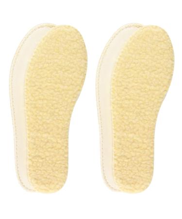 Knixmax 2 Pairs Sheepskin Insoles for Men Non Slip Wool Insoles Cushioned Winter Shoe Pads Comfort Warm Shoe Inserts for Boots Sneakers Slippers 8 US/EU 41 EU 41: Women 10 US 2 Pairs: Beige